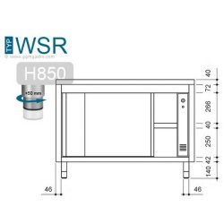Udlejning af varmeskab 1,2m, max 7 dage
