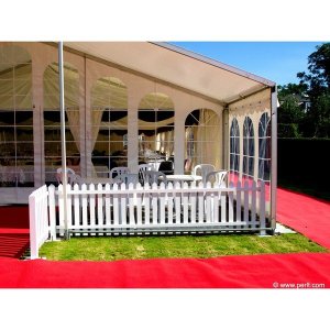 Hvidt stakit, tr� h�jde 75 cm 