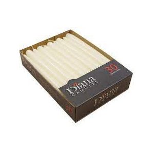 30 stk. Elfenben lys Diana 24,5 cm