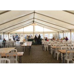 Festtelt- bredde 10m  -hvid m/vinduer, forl�nges med 3m sektioner