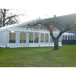 Festtelt- bredde 10m  -hvid m/vinduer, forl�nges med 3m sektioner
