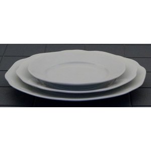 Middagstallerken Gr�sten hvid �25cm