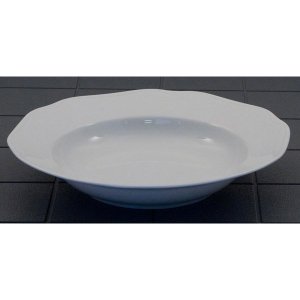 Dyb tallerken Gr�sten hvid �24cm