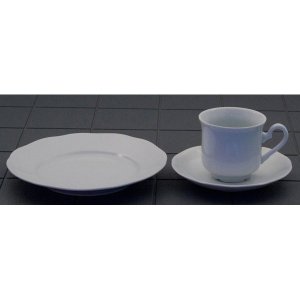 Kagetallerkner Gr�sten 17cm hvid