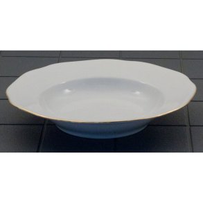 Dyb tallerken m/guldkant �23,5