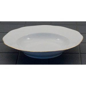 Dyb tallerken m/guldkant �23,5