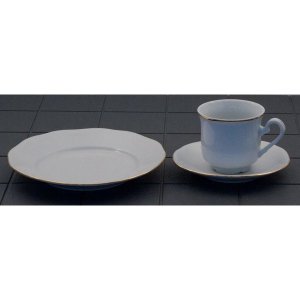 Kagetallerken m/guldkant 17cm