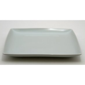 Tallerken firkantet hvid 27x27cm Organic, inkl. opvask