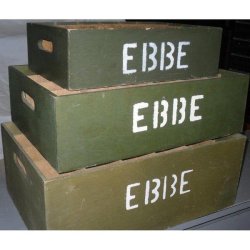 Transport-/opbevarings-kasser til glas TIL SALG