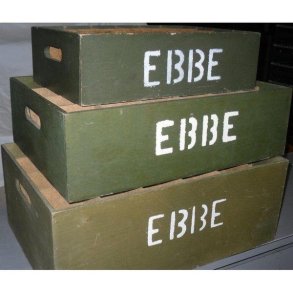 Transport-/opbevarings-kasser til glas TIL SALG