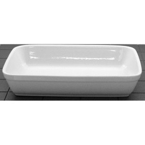 Hvid ovnfast fad rektangul�r 30x24x6