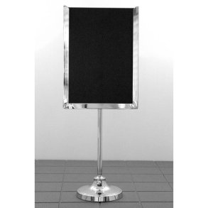 Menuholder krom rund fod A5