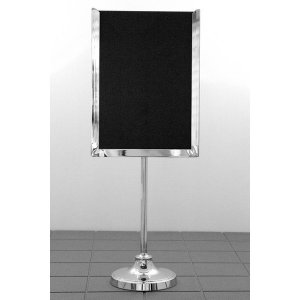 Menuholder krom rund fod A5