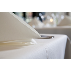 Hvid rund fiberdug Evolin  �240