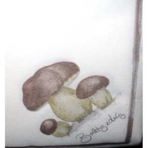 50 stk Hvid serviet m/champignon 40cm Dunilin