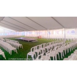 Tagrender til sammenbygning af telte pr. meter