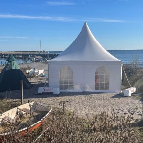 Pagoder/Toptelte - hvid m/vinduer