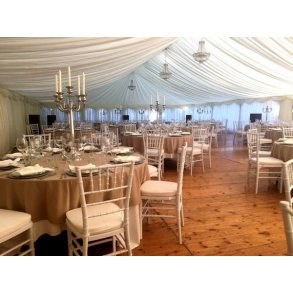 Innerlining til tag i 12m bredt festtelt