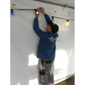 Montering/afmontering af lysk�der pr. m