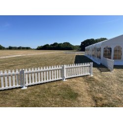 Hvidt stakit, tr� h�jde 75 cm 