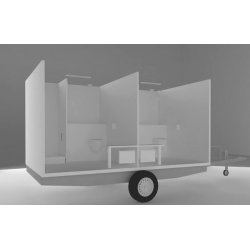 Badmobil med 2 separate badev�relser