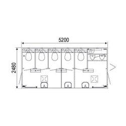 5+3 Toiletvogne direkte tilslutning 230V