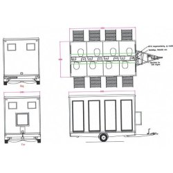 Toiletvogn - 8 personers