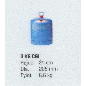 Salg af 3 kg CGI gas (bl�)