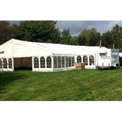 Festtelt - bredde 12m- hvid m/vinduer, forl�nges med 3m sektioner