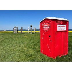 Festivaltoilet/ toiletkabine m/toiletskyl, urinal og dispenser for h�ndhygiene