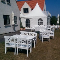 Pagoder/Toptelte - hvid m/vinduer